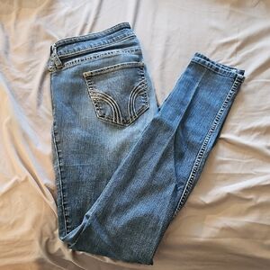 Hollister Women's Skinny Jeans in Blue